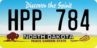 ND license plate HPP784