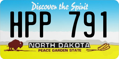 ND license plate HPP791