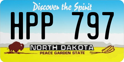 ND license plate HPP797