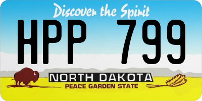 ND license plate HPP799