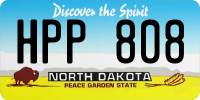 ND license plate HPP808