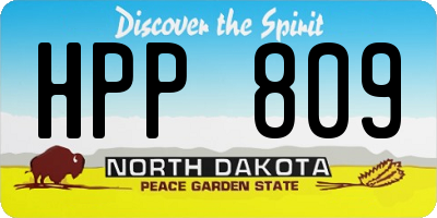 ND license plate HPP809