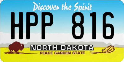 ND license plate HPP816