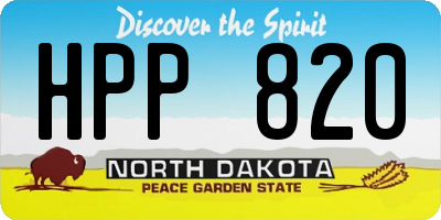 ND license plate HPP820