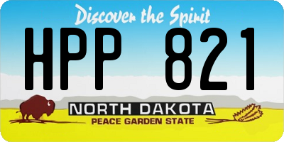 ND license plate HPP821