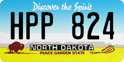 ND license plate HPP824