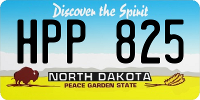 ND license plate HPP825