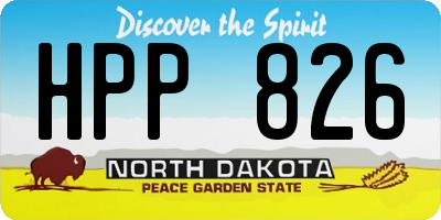 ND license plate HPP826