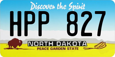 ND license plate HPP827