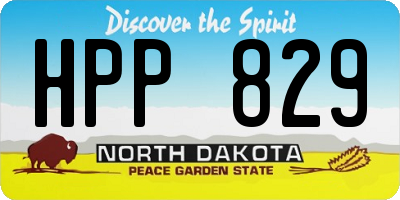 ND license plate HPP829