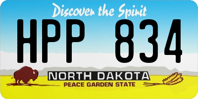 ND license plate HPP834