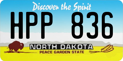 ND license plate HPP836