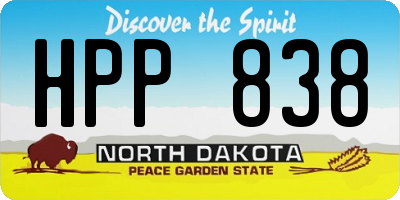 ND license plate HPP838