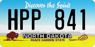 ND license plate HPP841