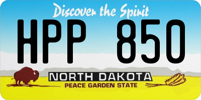 ND license plate HPP850