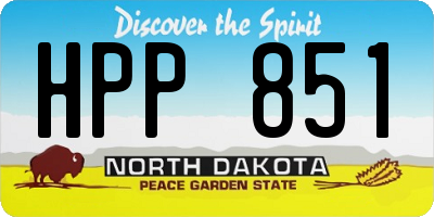 ND license plate HPP851