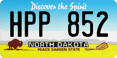 ND license plate HPP852