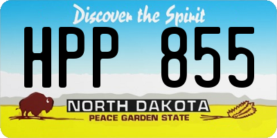 ND license plate HPP855