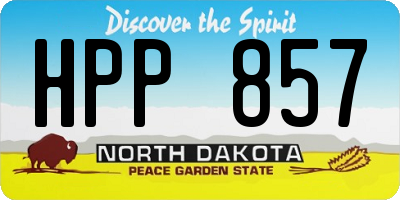 ND license plate HPP857