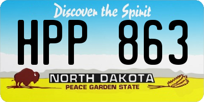 ND license plate HPP863