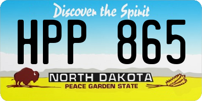 ND license plate HPP865