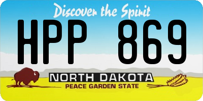 ND license plate HPP869