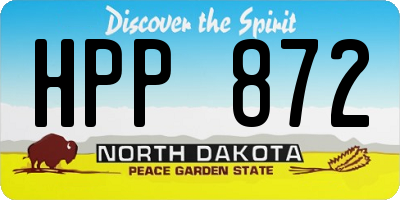 ND license plate HPP872