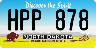 ND license plate HPP878