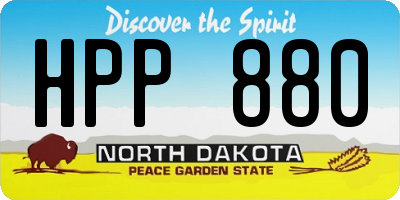 ND license plate HPP880