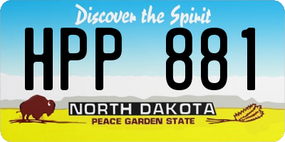 ND license plate HPP881