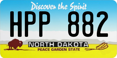 ND license plate HPP882