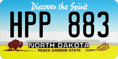 ND license plate HPP883