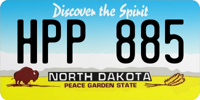 ND license plate HPP885