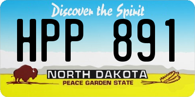 ND license plate HPP891