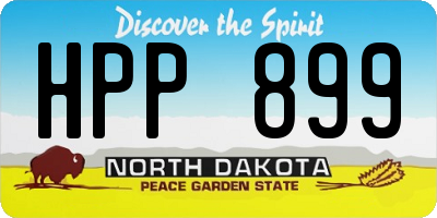 ND license plate HPP899