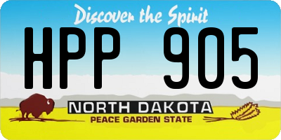 ND license plate HPP905