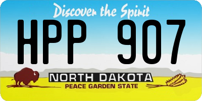 ND license plate HPP907