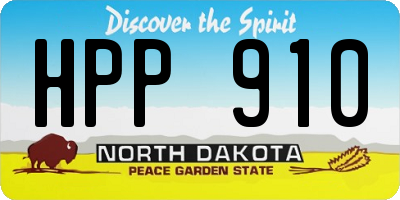 ND license plate HPP910