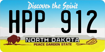 ND license plate HPP912