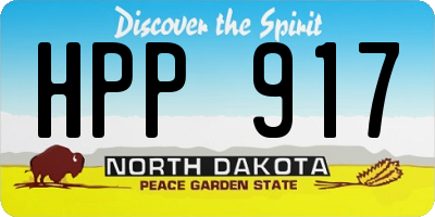 ND license plate HPP917