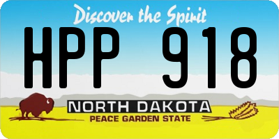 ND license plate HPP918