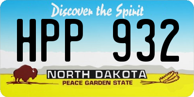 ND license plate HPP932