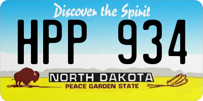 ND license plate HPP934