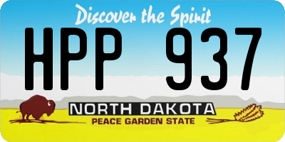 ND license plate HPP937
