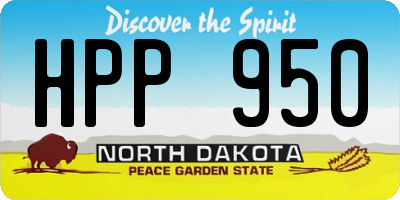ND license plate HPP950