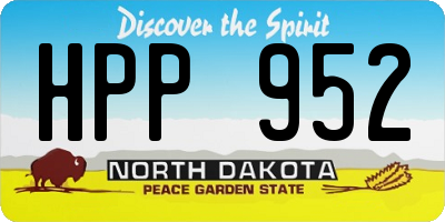 ND license plate HPP952