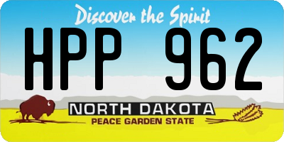 ND license plate HPP962