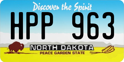 ND license plate HPP963