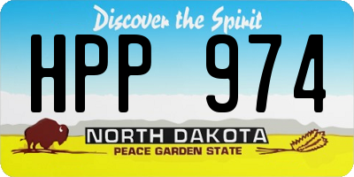 ND license plate HPP974
