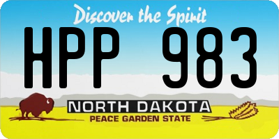 ND license plate HPP983